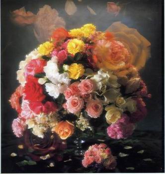 Still life floral, all kinds of reality flowers oil painting  317